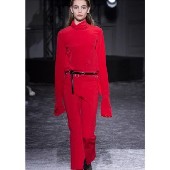 Nina Ricci Pants - NINA RICCI RED TAILORED PANTS